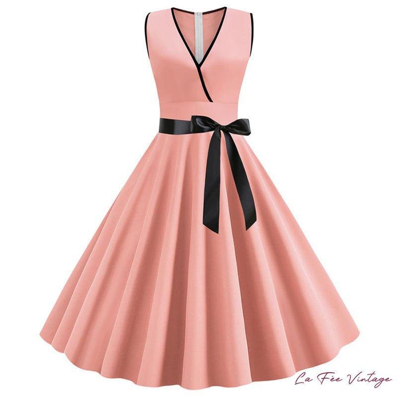 Robe D'Été sans manches style Pin up Années 50