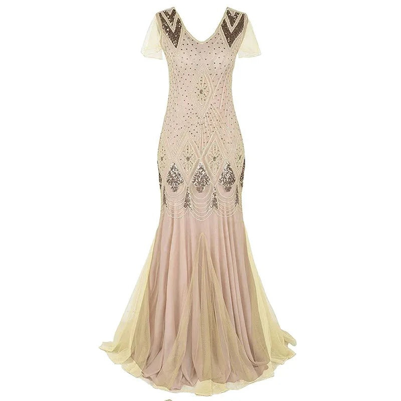 Robe années 20 verte