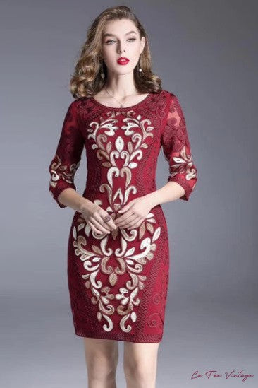 Robe Design Année 20 Manches mi-longue