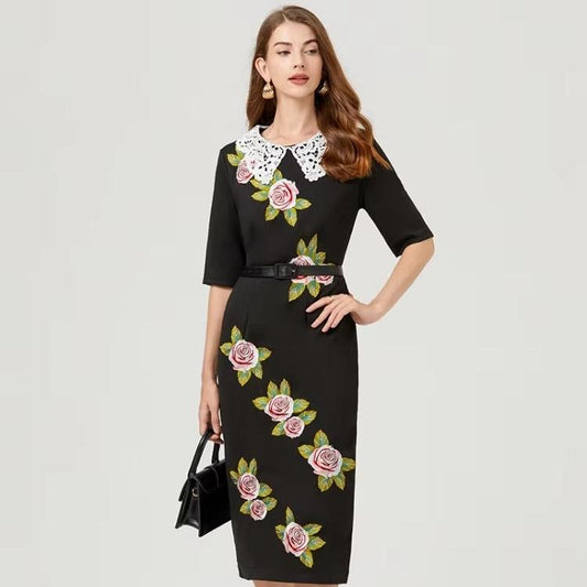 Robe fleurie années 40