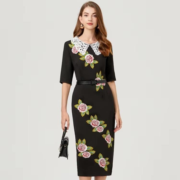 Robe fleurie années 40