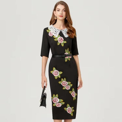 Robe fleurie années 40