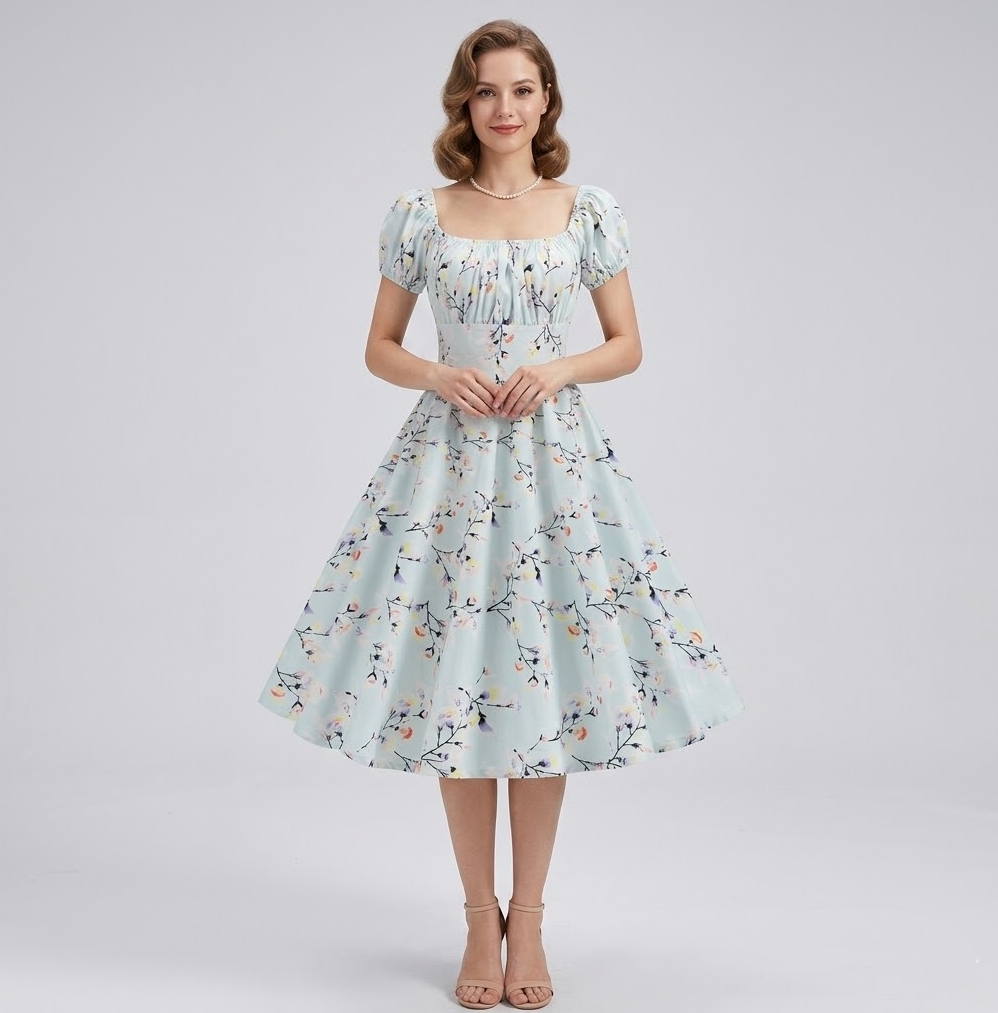 Robe Vichy à Fleurs | Année 60