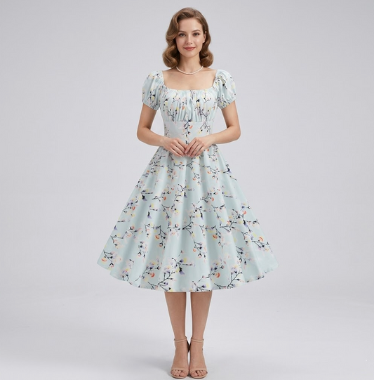 Robe Vichy à Fleurs | Année 60