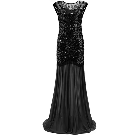 Robe de mariée noire années 20