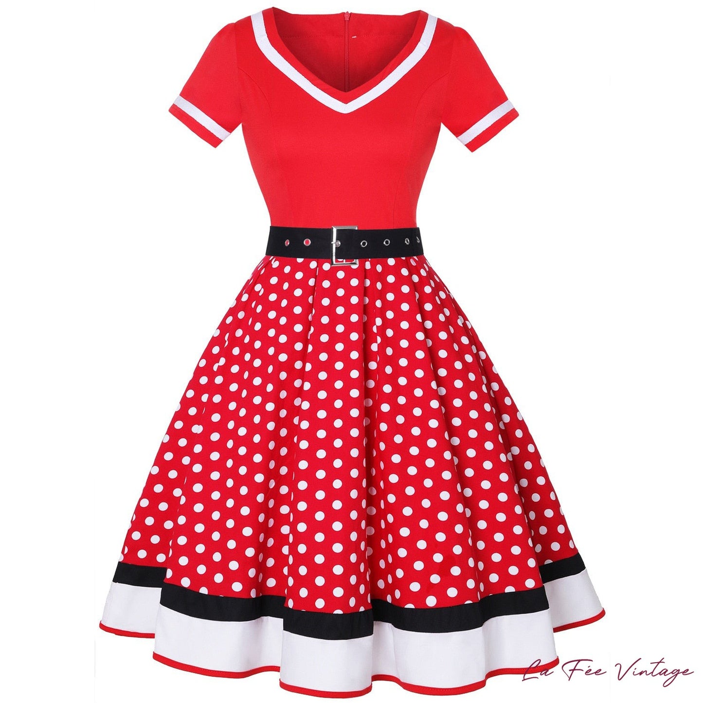 Robe rouge Des Années 50 style Pin Up