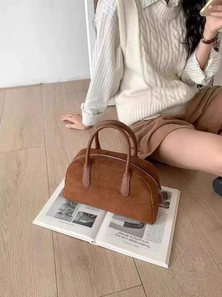 Sac à main style "cuir marron vintage"