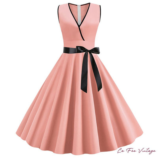 Robe D'Été sans manches style Pin up Années 50
