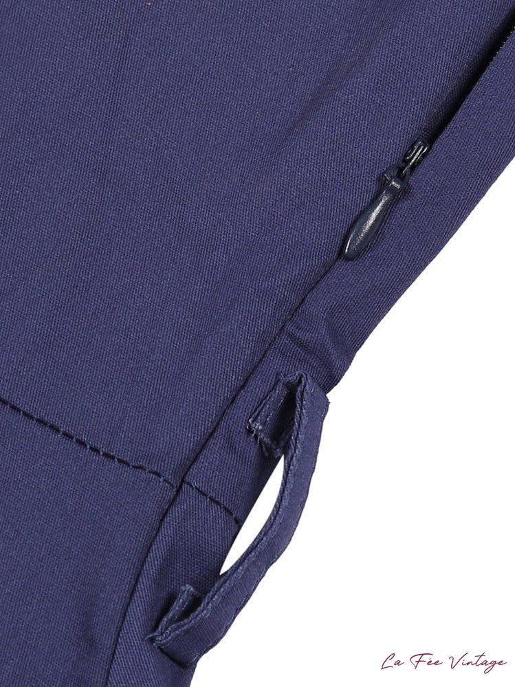 Robe Violette à col V style Pin Up