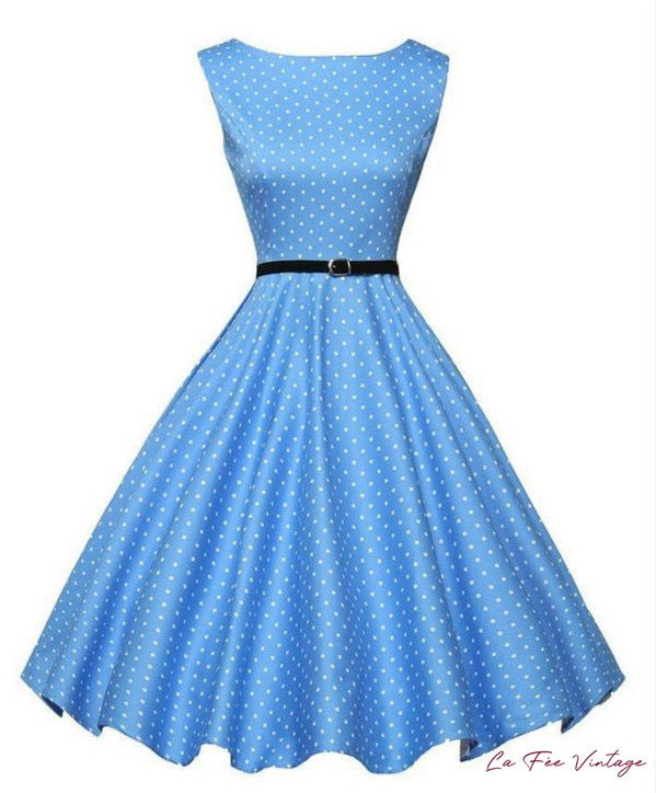 Robe d'été Bleue style Pin Up