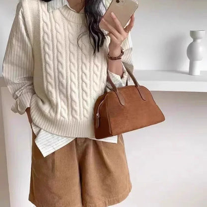 Sac à main style "cuir marron vintage"