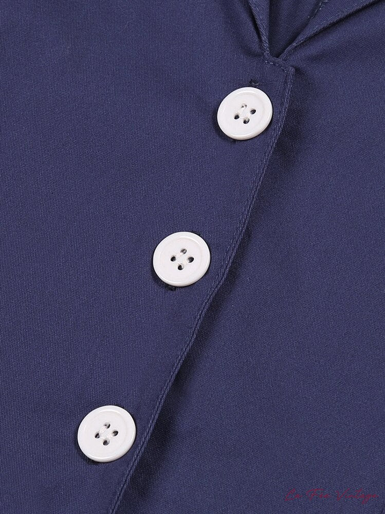 Robe Violette à col V style Pin Up