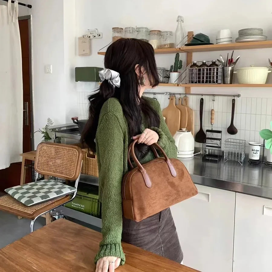 Sac à main style "cuir marron vintage"