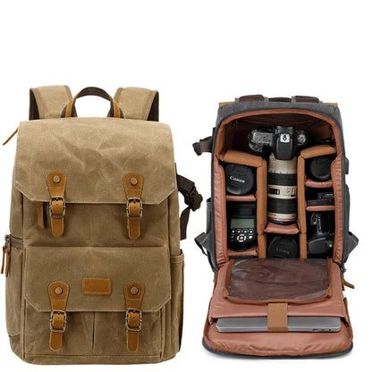 Sac à dos vintage pour appareil photo