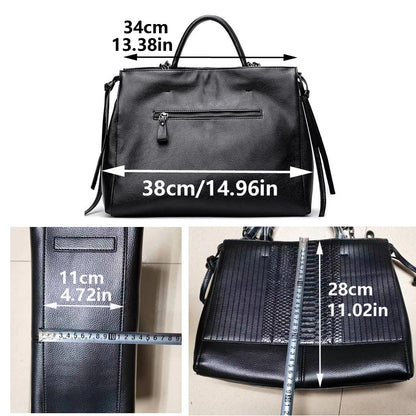 Sac à main style cuir noir vintage