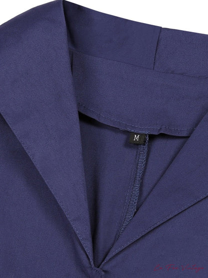 Robe Violette à col V style Pin Up