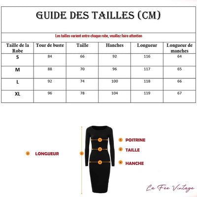 guide taille robe années 40