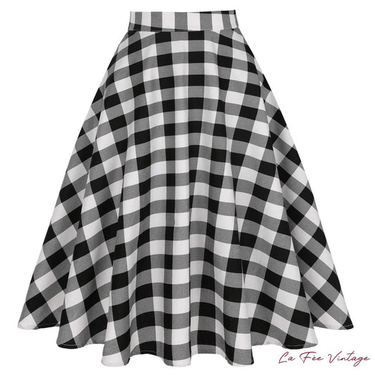 Jupe vichy style années 60