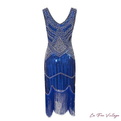 Robe Charleston Bleue sans manche