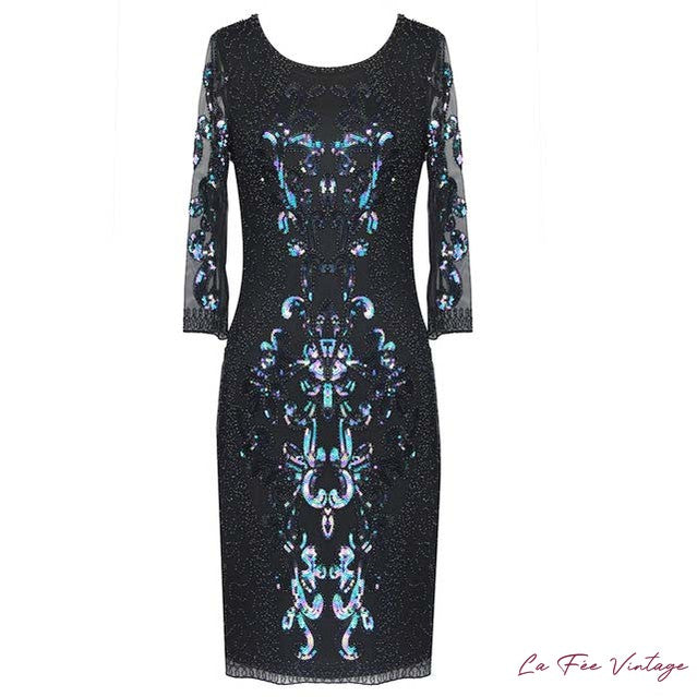 Robe Design Année 20 Manches mi-longue