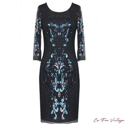 Robe Design Année 20 Manches mi-longue