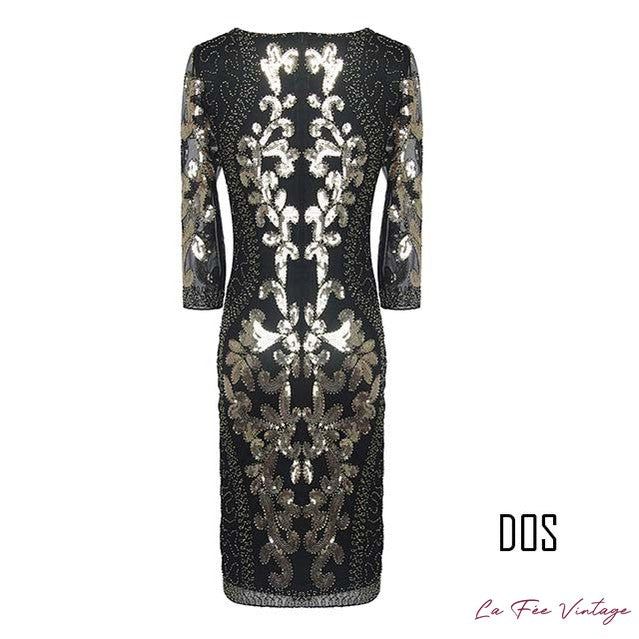 Robe Design Année 20 Manches mi-longue