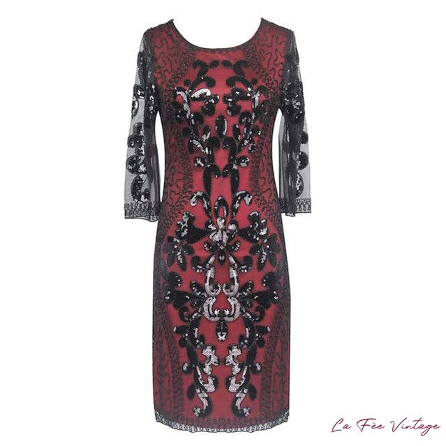 Robe Design Année 20 Manches mi-longue