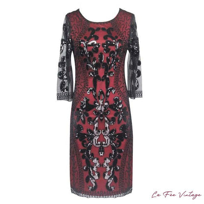 Robe Design Année 20 Manches mi-longue