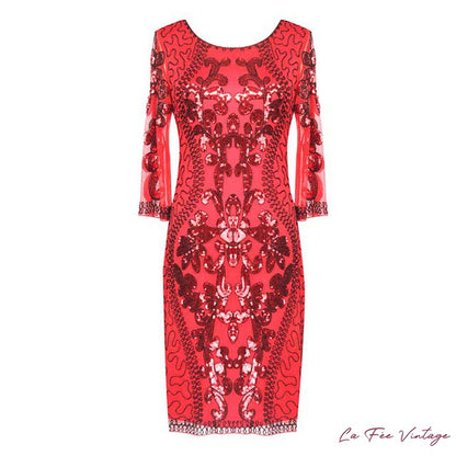 Robe Design Année 20 Manches mi-longue