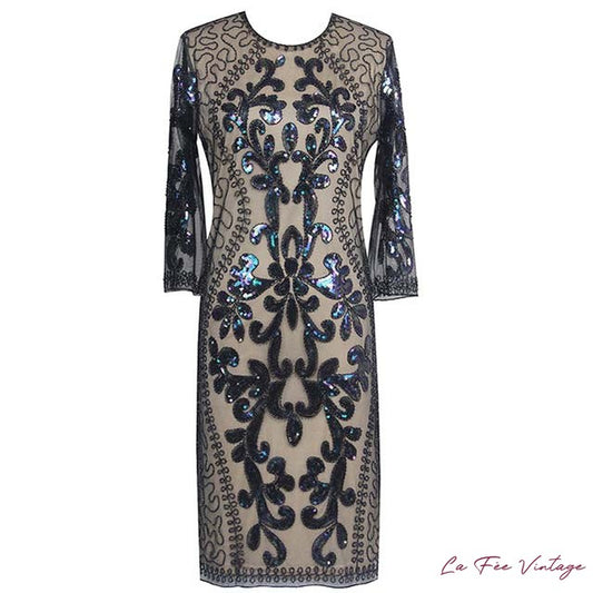 Robe Design Année 20 Manches mi-longue