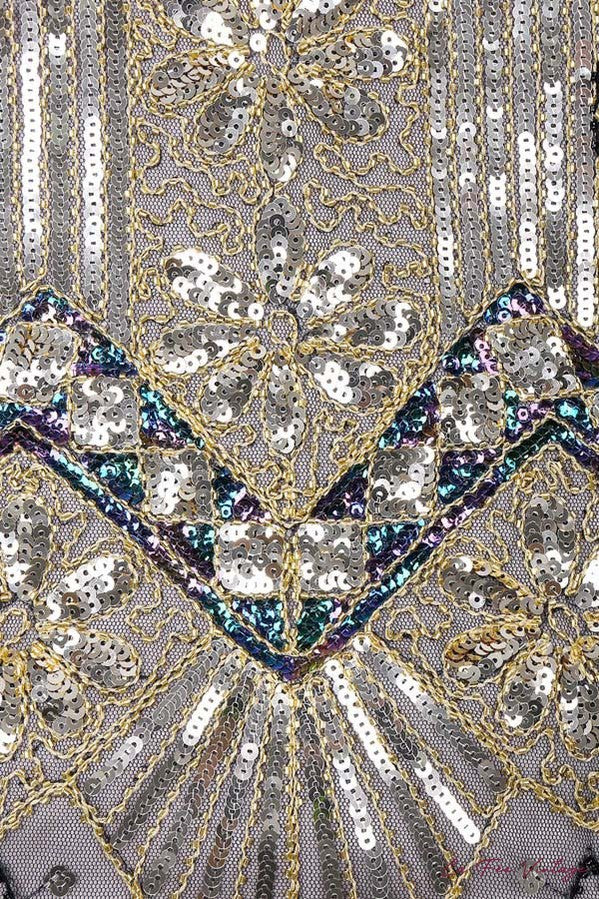 Robe gatsby noire et or