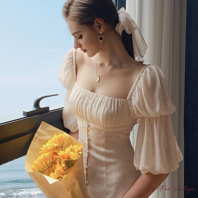 Robe de Mariée Beige | Année 60