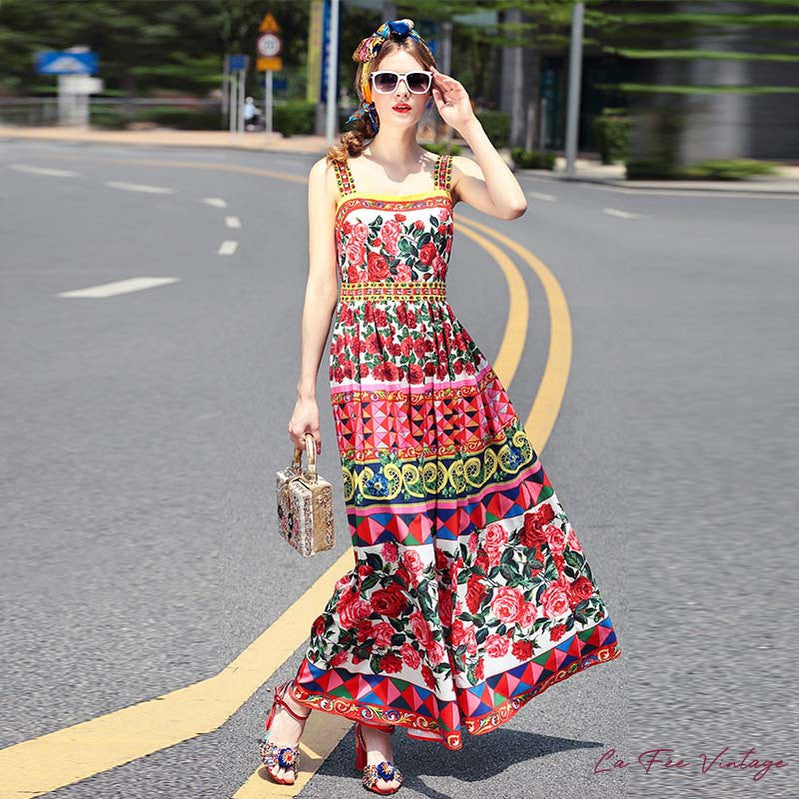 Robe longue années 40