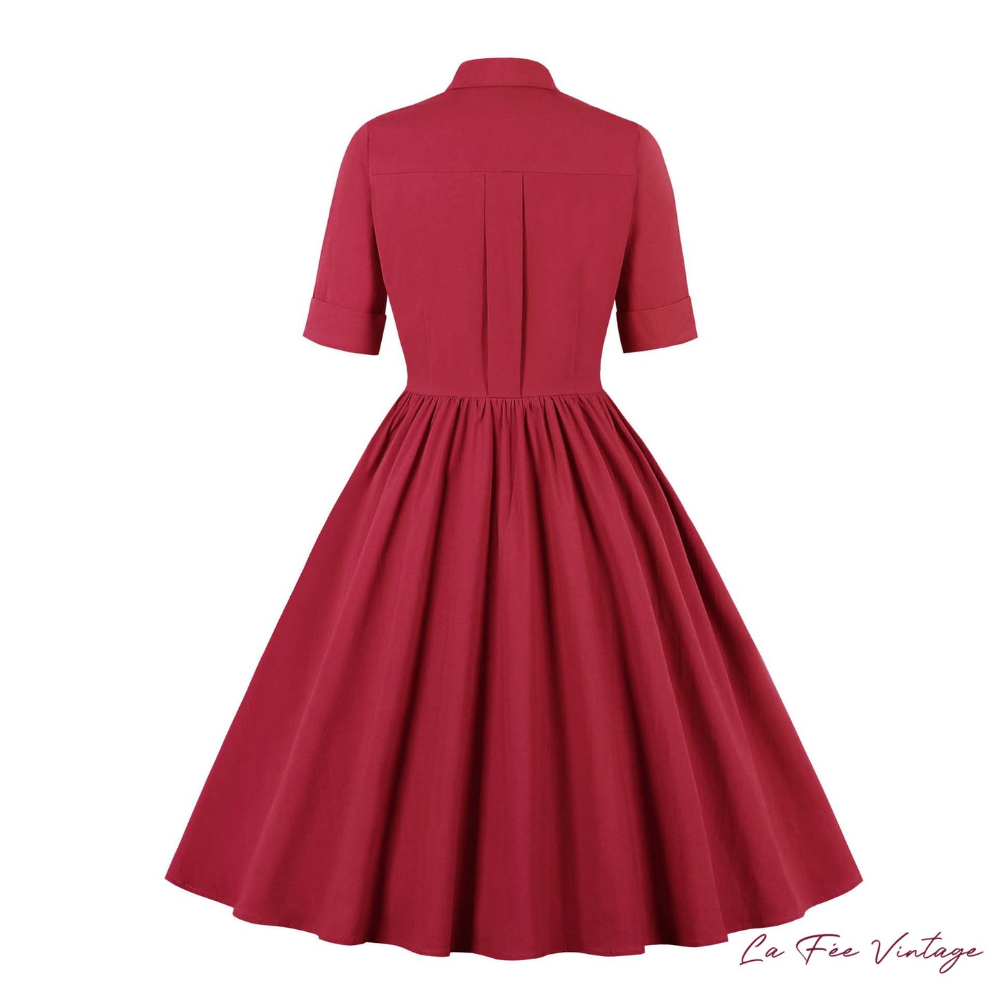 Robe Pin-Up Noir/Vert/Rouge Année 60