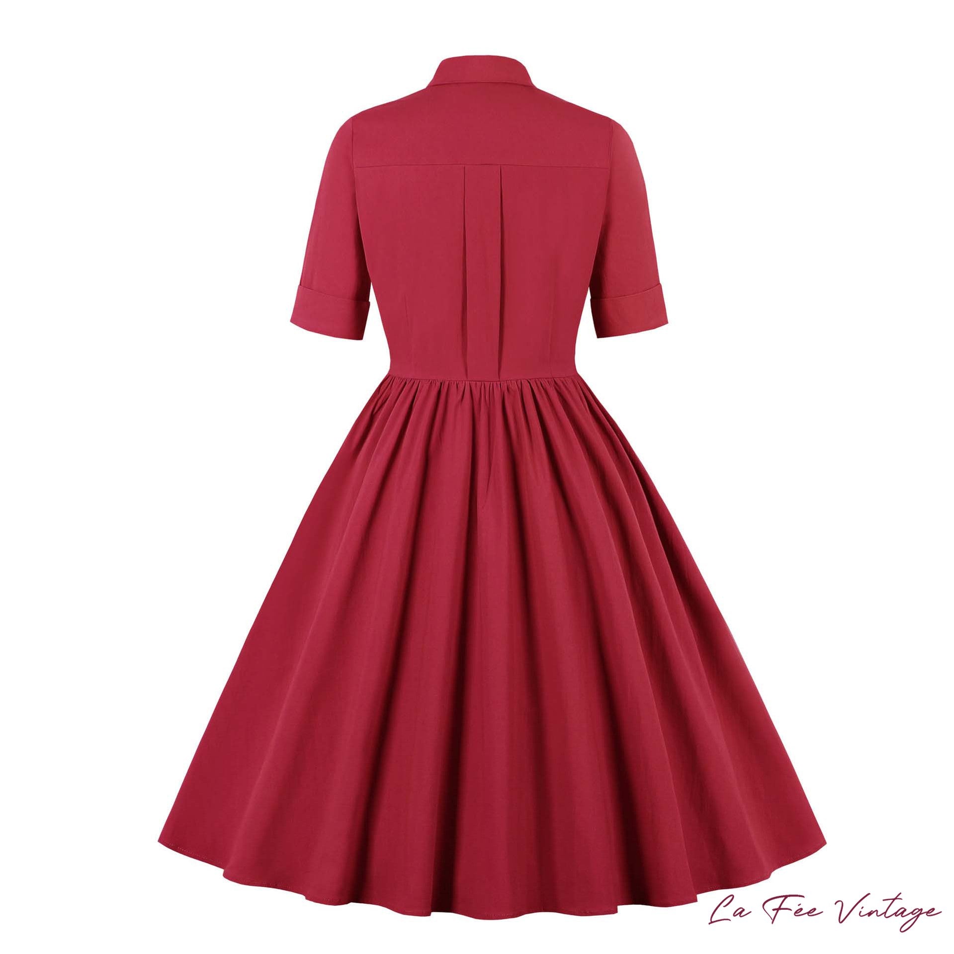 Robe Pin-Up Noir/Vert/Rouge Année 60