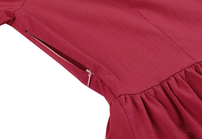 Robe Pin-Up Noir/Vert/Rouge Année 60