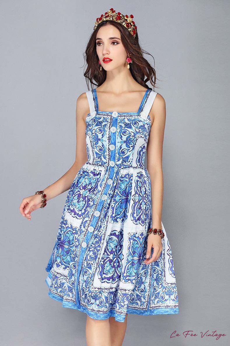 Robe vintage Motif Design | Année 40