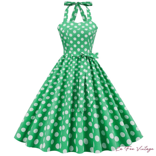 Robe d'été pin up à pois