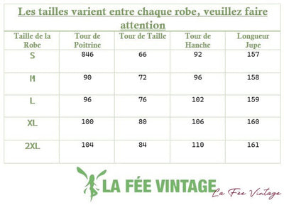 guide taille robe années 20