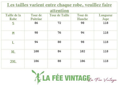 Guide taille robe années 20