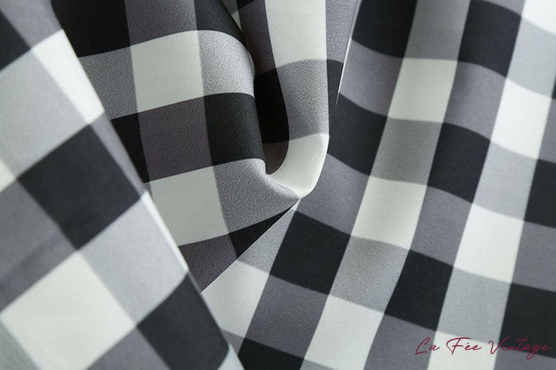 Robe carreaux vichy année 60