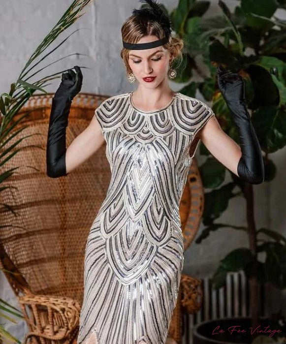 Robe Charleston Blanche Sans Manche