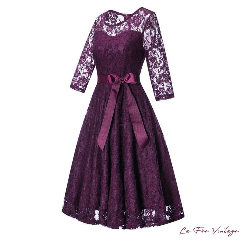 Robe Rétro/Chic Mauve Année 60