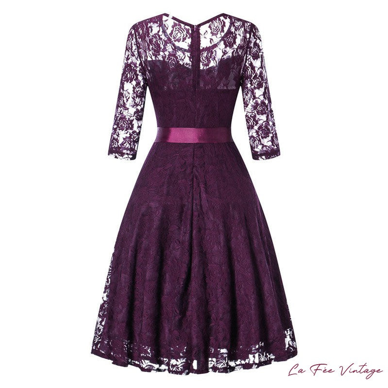 Robe Rétro/Chic Mauve Année 60
