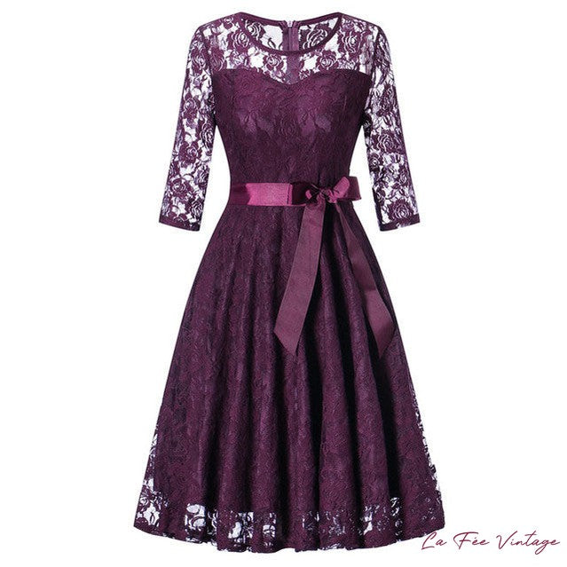 Robe Rétro/Chic Mauve Année 60