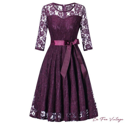 Robe Rétro/Chic Mauve Année 60