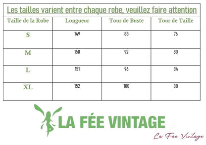 Robe Longue à Pois dans le Style Années 40