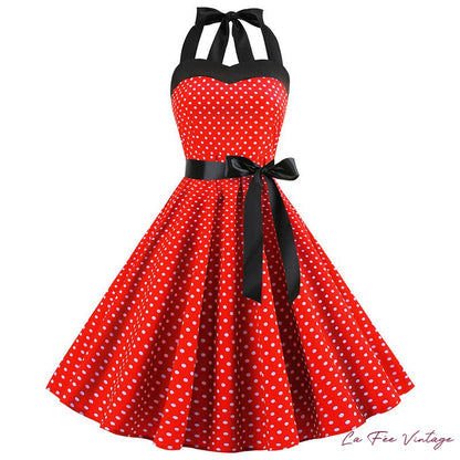 Robe à pois année 60