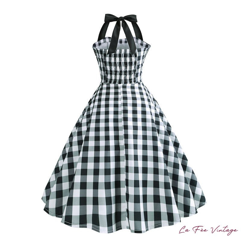 Robe carreaux vichy année 60