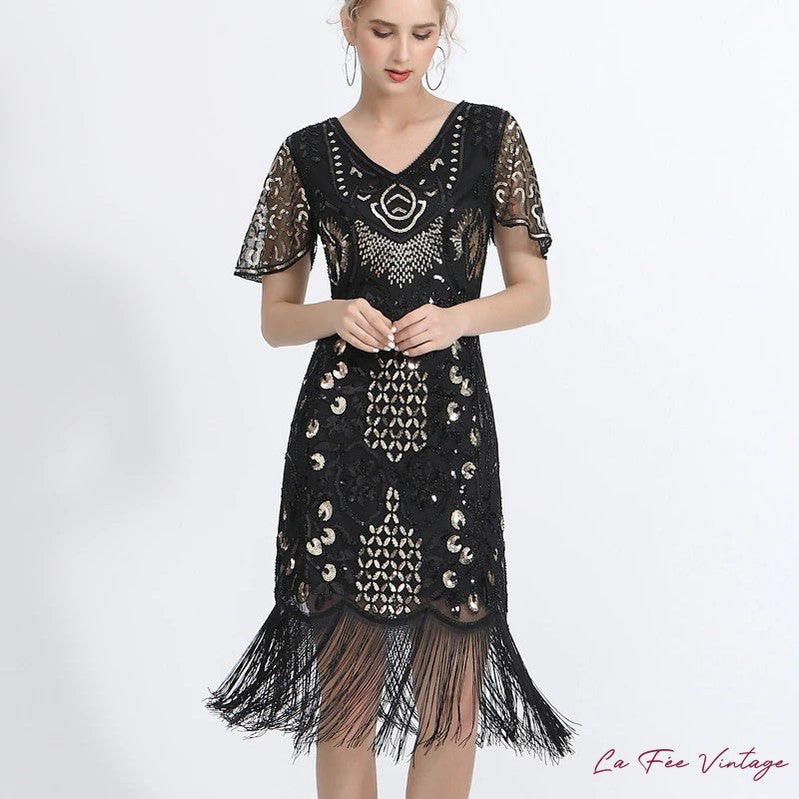 Robe à Perles et Franges des Années 20